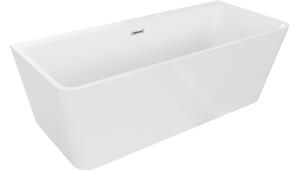 Mexen Volta vasca freestanding a parete 170 x 75 cm, bianca, troppo pieno cromato - 51131707500-01