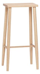 Sedia da bar di colore naturale in rovere massiccio (altezza della seduta 72 cm) Folk – Hübsch