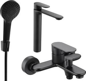 Mexen Milo R05 set vasca da bagno, nero - 71313R05-70