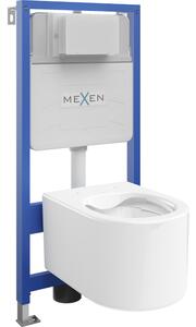 Mexen set WC da incasso telaio Fenix Slim con vaso WC Sofia, bianco lucido - 6103354XX00