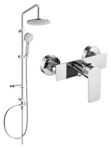 Mexen Carl set doccia esterno con soffione e miscelatore doccia Alexa, cromo - 71240240-00