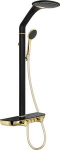 Mexen Bolt set doccia esterno con soffione e rubinetto, nero/oro - 78108-75