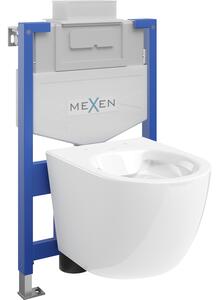 Mexen set a incasso WC telaio Fenix XS-U con vaso WC Lena, bianco lucido - 6853322XX00