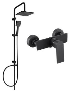 Mexen Tord set doccia esterno con soffione e miscelatore doccia Alexa, nero - 71240200-70