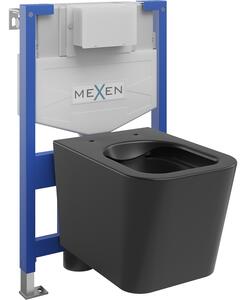 Mexen set a incasso WC telaio Fenix XS-F con vaso WC Teo, nero opaco - 6803385XX85