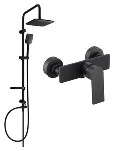 Mexen Sven set doccia esterno con soffione e miscelatore doccia Alexa, nero - 71240262-70