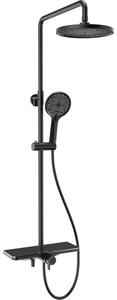 Mexen Frost set doccia esterno con soffione e miscelatore, nero - 78111-70