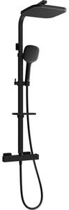 Mexen CQ33 set doccia esterno con soffione e miscelatore termostatico, nero - 772503395-70
