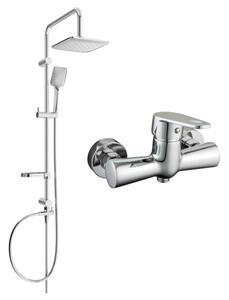 Mexen Sven set doccia esterno con soffione e miscelatore doccia Kama, cromo - 72540262-00