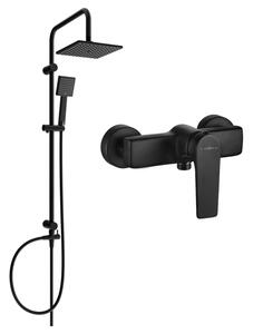 Mexen Tord set doccia a incasso con soffione e miscelatore doccia Lynx, nero - 745940200-70