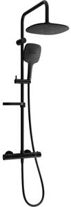 Mexen KX17 set doccia esterno con soffione e miscelatore termostatico, nero - 771501791-70