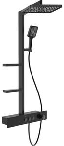 Mexen Saxx set doccia esterno con soffione e miscelatore, nero - 78102-70