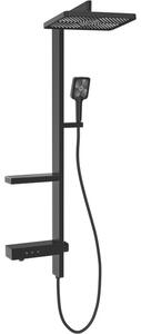 Mexen Roar set doccia a parete con soffione e batteria, nero - 78105-70