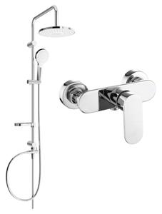 Mexen Erik set doccia esterno con soffione e rubinetto doccia Milo, cromo - 71340205-00
