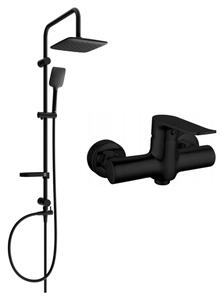 Mexen Sven set doccia esterno con soffione e miscelatore doccia Pecos, nero - 72740262-70