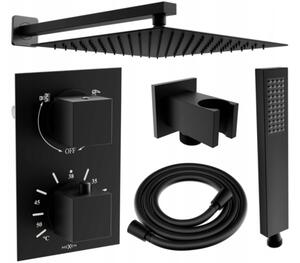 Mexen Cube DR02 set doccia incasso con soffione 30 cm, nero - 77502DR0230-70
