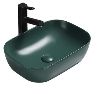 Mexen Rita lavabo da appoggio 45 x 32 cm, verde scuro opaco - 21084547