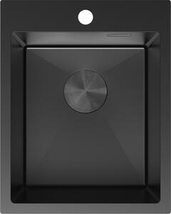 Mexen Solix lavello in acciaio inox 1 vasca 400 x 500 mm, nero - 6406401000-70