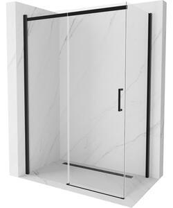 Mexen Omega cabina doccia scorrevole 130 x 70 cm, trasparente, nero - 825-130-070-70-00