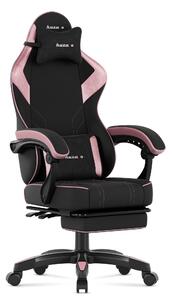 Huzaro Force 3.7 Pink sedia da gioco con poggiapiedi - Sedia ergonomica girevole con cuscino e schienale regolabile