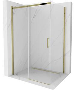 Mexen Omega cabina doccia scorrevole 120 x 80 cm, trasparente, dorata - 825-120-080-50-00