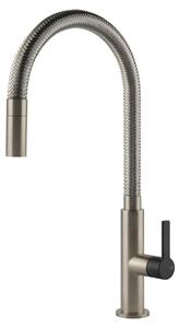 Miscelatore monocomando Gessi Mesh 60003 599 43,3 cm Nero opaco / Finox