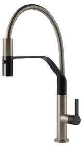 Miscelatore monocomando Gessi Mesh 60005 599 46,9 cm Nero opaco / Finox