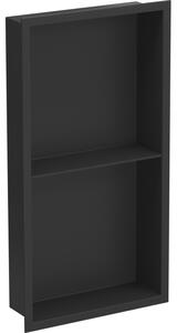 Mexen X-Wall-R mensola ad incasso con flangia e ripiano 60 x 30 cm, nero - 1970603010S