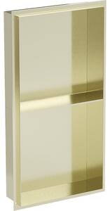 Mexen X-Wall-NR mensola ad incasso senza cornice con ripiano 60 x 30 cm, oro spazzolato - 1951603010S