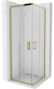 Mexen Rio cabina doccia quadrata 70 x 70 cm, trasparente, dorata - 860-070-070-50-00