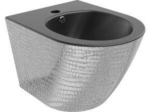 Mexen Lena bidet sospeso, nero opaco/motivo argento scaglie - 35224872