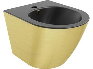 Mexen Lena bidet sospeso, nero opaco/motivo dorato linee - 35224877