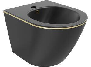 Mexen Lena bidet sospeso, nero opaco/linea dorata - 35224875