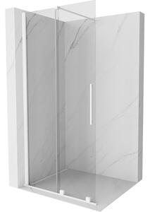 Mexen Velar parete doccia scorrevole Walk-in 120 x 200 cm, trasparente 8 mm, bianca - 871-120-000-03-20