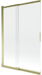 Mexen Fox paravento da bagno a 2 ante scorrevoli 120 x 150 cm, trasparente, dorato - 891-120-002-50-00