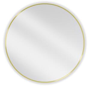 Mexen Loft specchio da bagno rotondo 80 cm, cornice oro - 9850-080-080-000-50