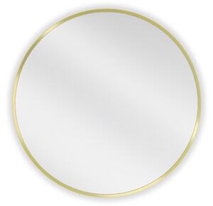 Mexen Loft specchio da bagno rotondo 60 cm, cornice dorata - 9850-060-060-000-50