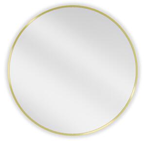 Mexen Loft specchio da bagno rotondo 70 cm, cornice dorata - 9850-070-070-000-50