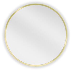 Mexen Loft specchio da bagno rotondo 30 cm, cornice dorata - 9850-030-030-000-50