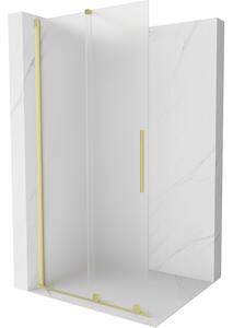 Mexen Velar parete doccia scorrevole Walk-in 80 x 200 cm, satinato 8 mm, oro spazzolato - 871-080-000-33-55