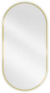 Mexen Loft specchio da bagno ovale 100 x 50 cm, cornice dorata - 9851-100-050-000-50