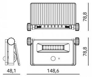 Proiettore solare LED con sensore NCS G2 LED/10W/3,7V 3000/4000/6500K IP54 1800 mAh