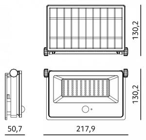 Proiettore solare LED con sensore NCS G2 LED/30W/3,7V 3000/4000/6500K IP54 5200 mAh