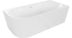 Mexen Mia vasca da bagno indipendente angolare destra 170 x 80 cm, bianca, troppopieno bianco - 52691708000P-20