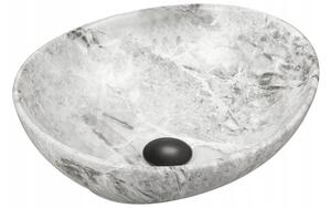 Mexen Elza lavabo da appoggio 40 x 33 cm, pietra grigia - 21014093