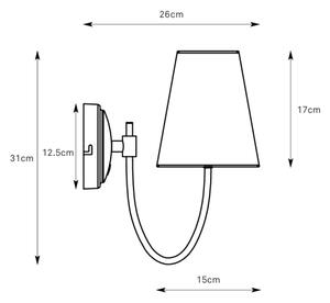Markslöjd 108908 - Applique AMAR 1xE14/40W/230V bianco/ottone