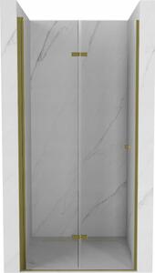 Mexen Lima porta doccia pieghevole 80 cm, trasparente, dorato - 856-080-000-50-00
