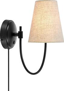 Markslöjd 108907 - Lampada da parete AMAR 1xE14/40W/230V lino/nero