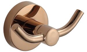 Mexen Remo doppio gancio per asciugamano, oro rosa - 70507352-60