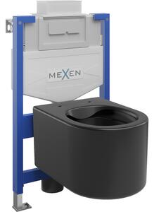 Mexen set incasso WC telaio Fenix XS-U con vaso WC Sofia, nero opaco - 6853354XX85